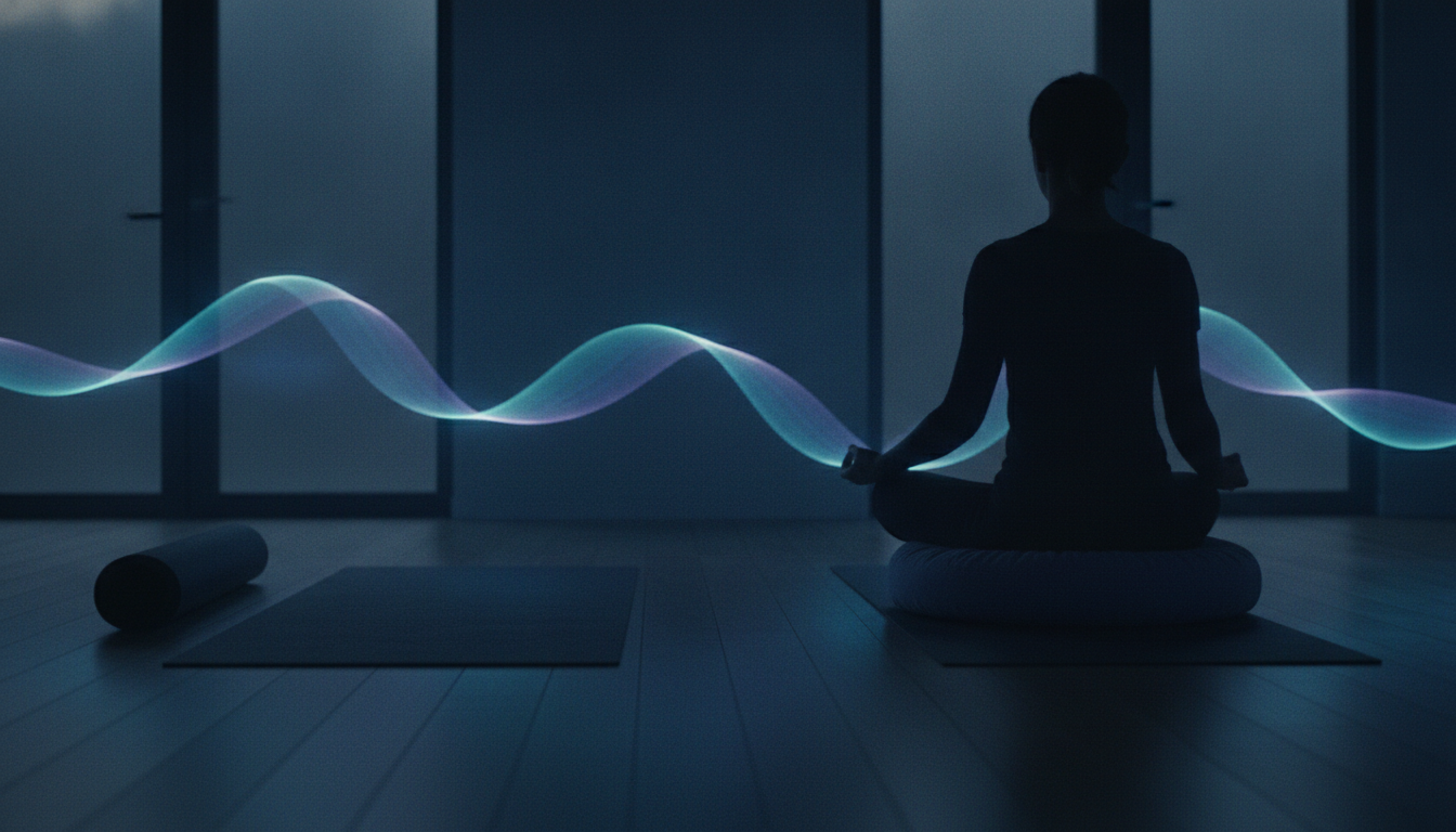 Two calm floor meditation spaces side by side